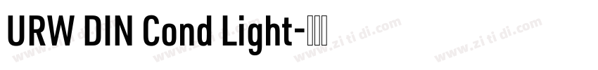 URW DIN Cond Light字体转换